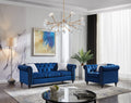 2 Piece White Sofa Set with Button and Copper Nail On Arms and Back X835