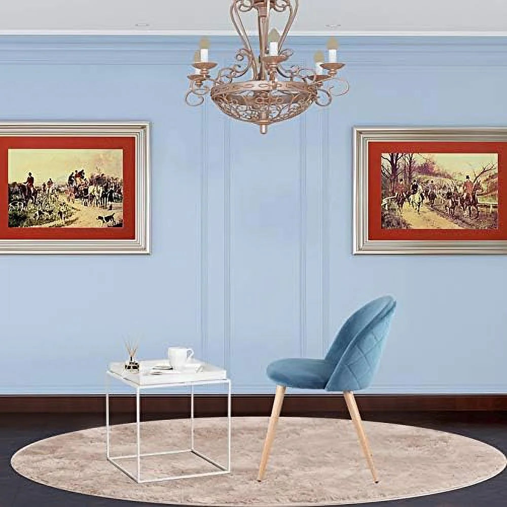 Blue Velvet Upholstered Dining Side Chairs K522034