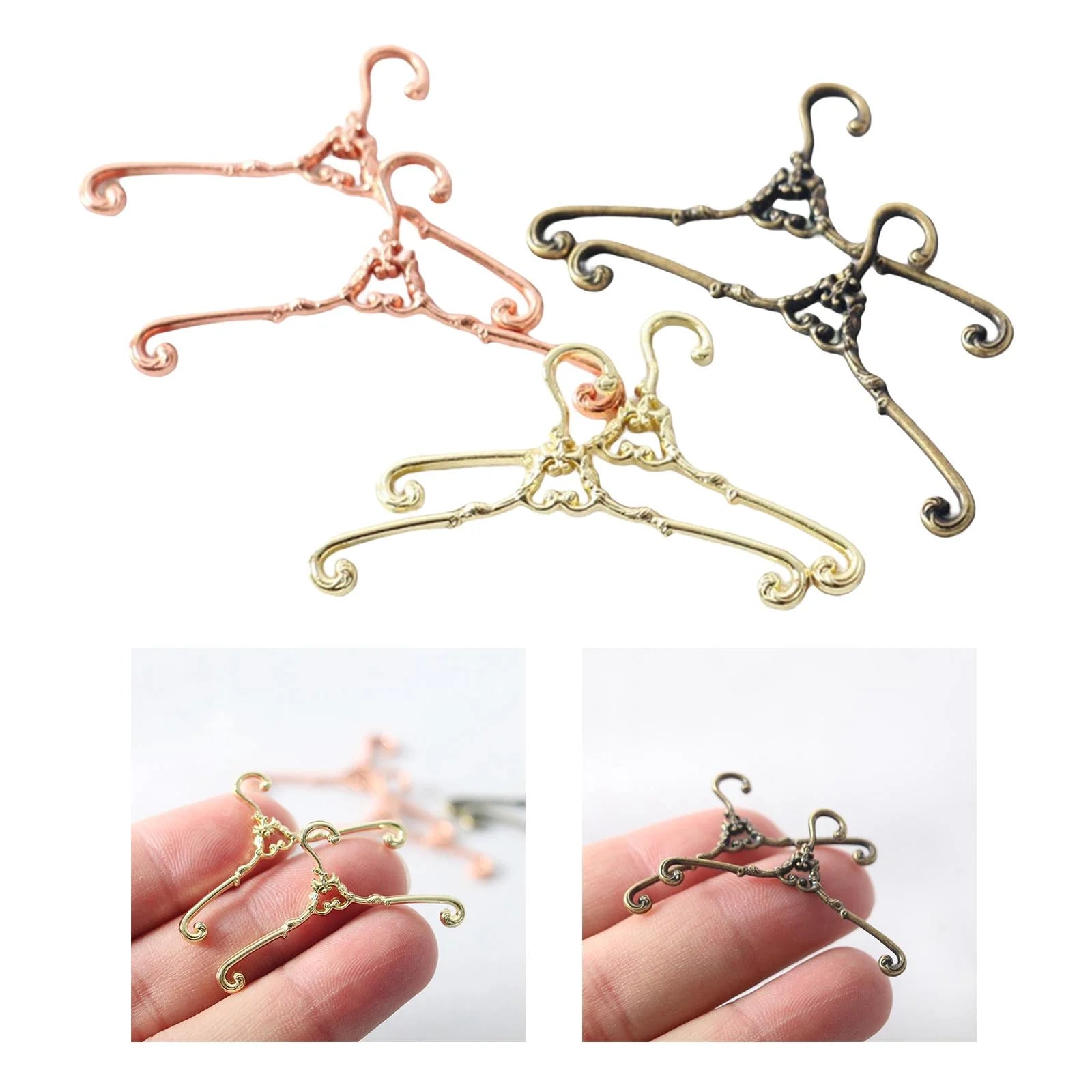 6Pcs 1:12 Scale Dollhouse Hangers Retro Dollhouse Accessories A755460