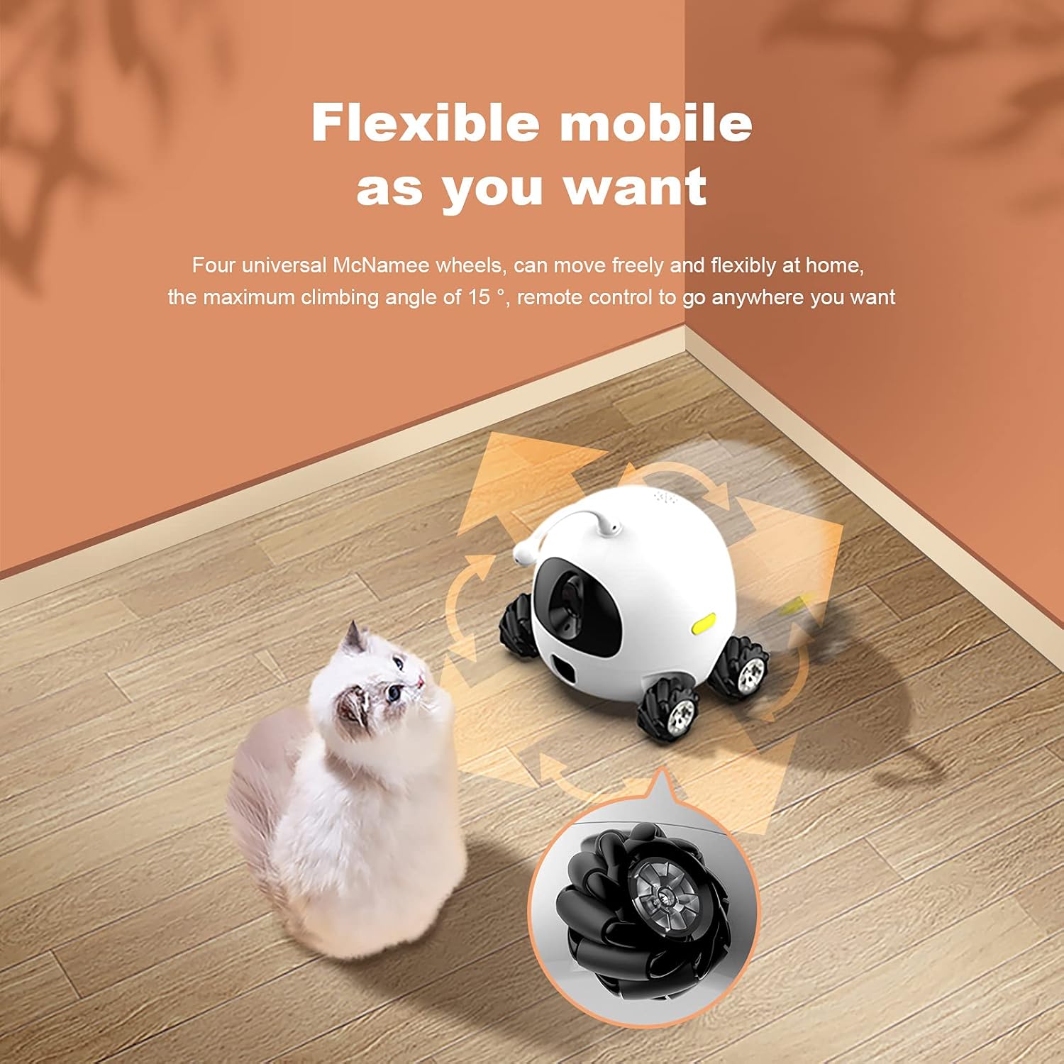 White Smart Pet Camera with Treat Dispenser G262982