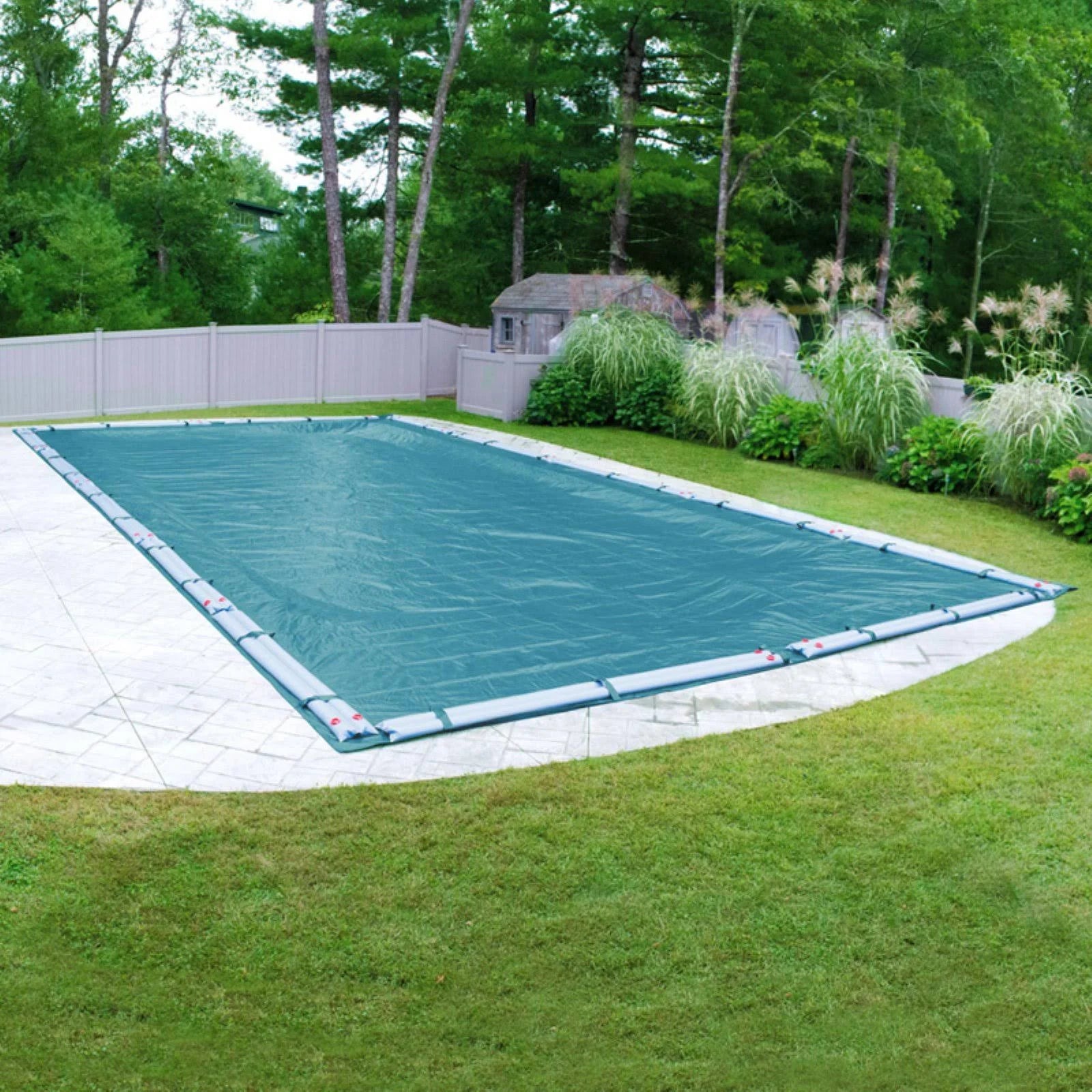 Rectangular Teal Blue Winter Pool Cover C457