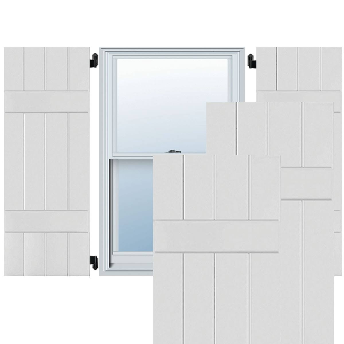 Real Wood Pine Board-n-Batten Shutters U7080
