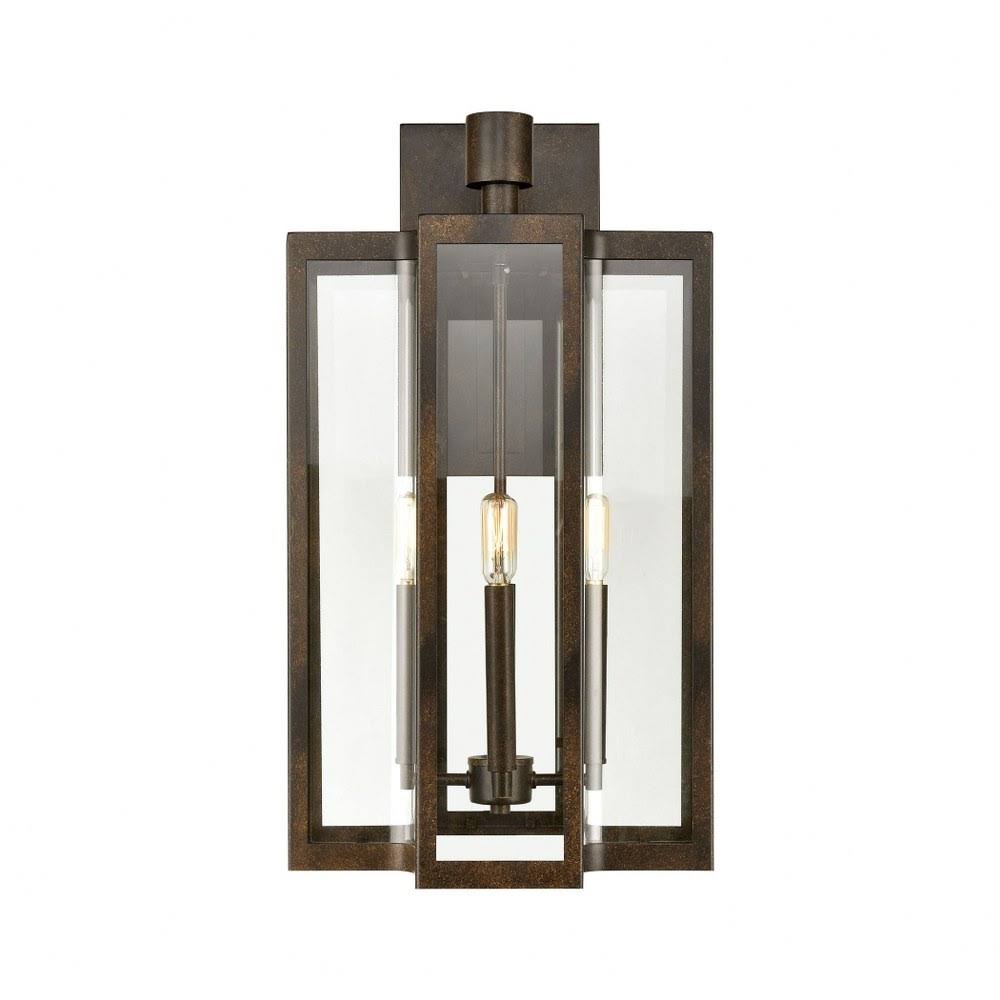 4-Light Sconce in Aged Zinc with Clear G107