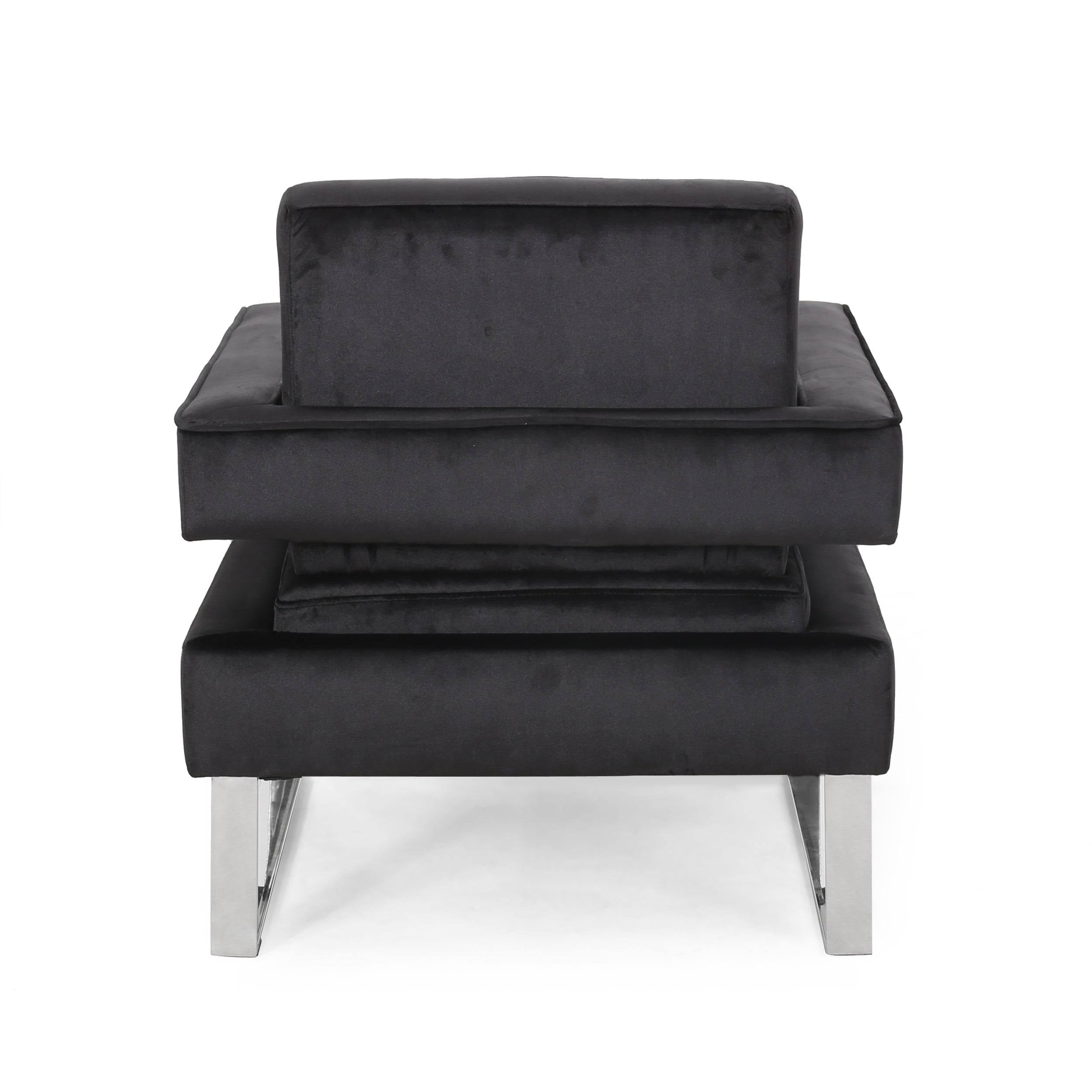 Gray Velvet Club Chair V666243