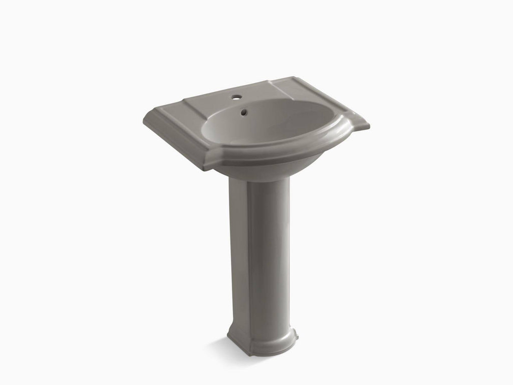 Cashmere Pedestal Bathroom Sink with Single Faucet Hole M6298