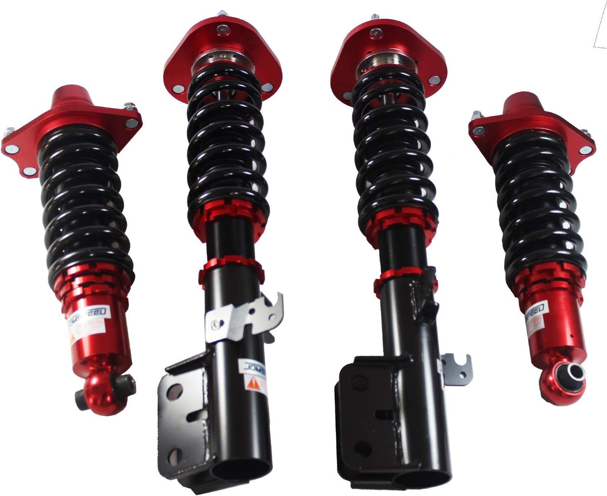 Red Full Coilover Struts Shocks Suspension Kit D3661
