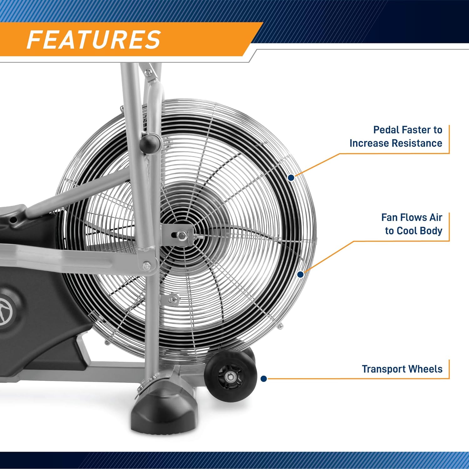 Black Upright Fan Bike U190941