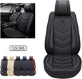 Black Faux Leather Car Seat Covers Full Set H120