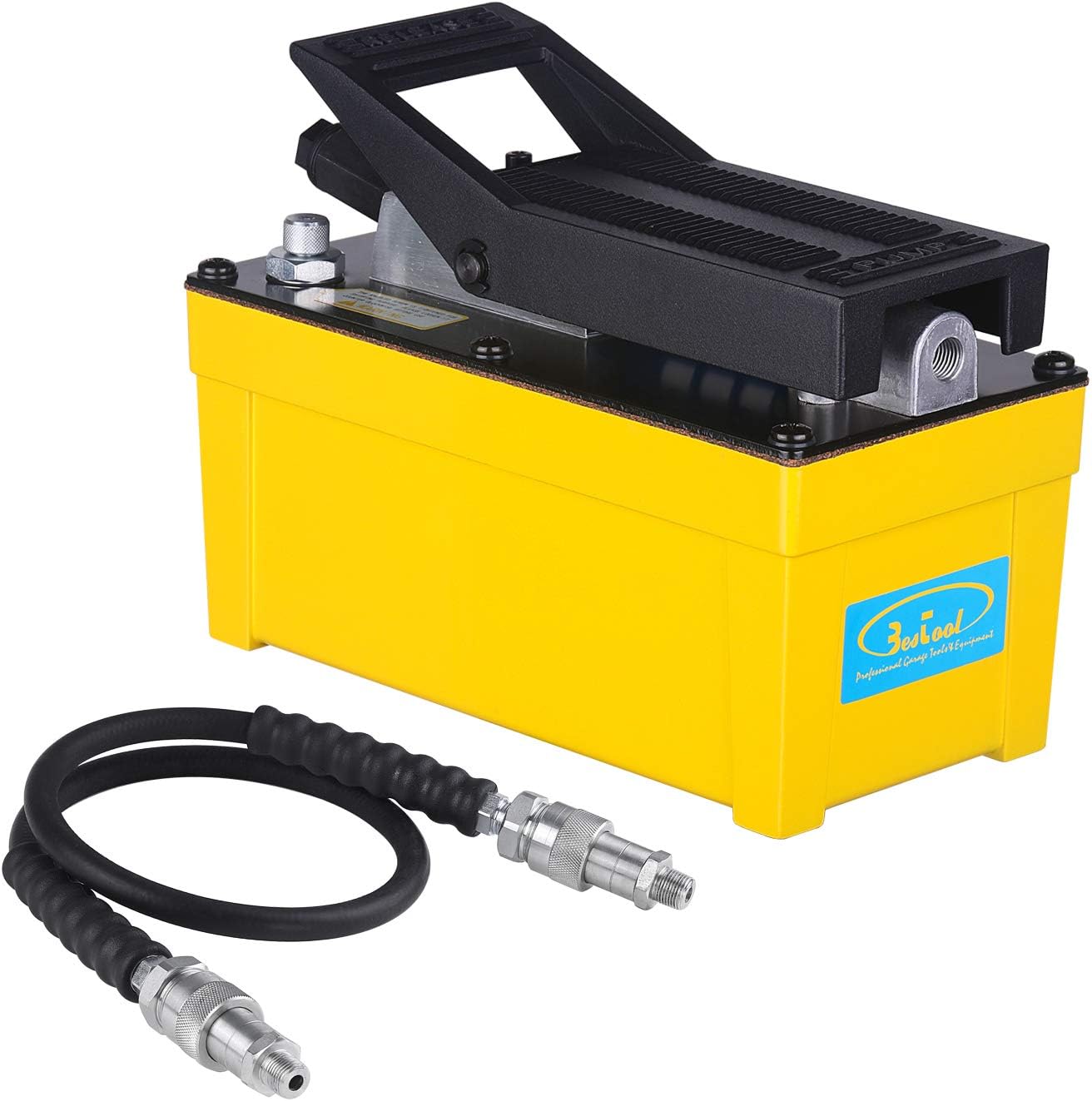 Air Hydraulic Foot Pump 10,000 PSI Single Acting Black Q624