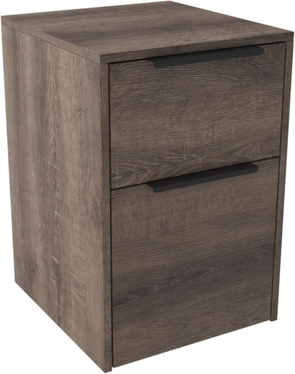 Whitewash Brown 2 Drawer Filing Cabinet A509