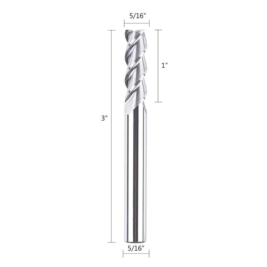 5/16 Diameter Carbide End Mill 3 Flutes, 5PCS/Pack I746