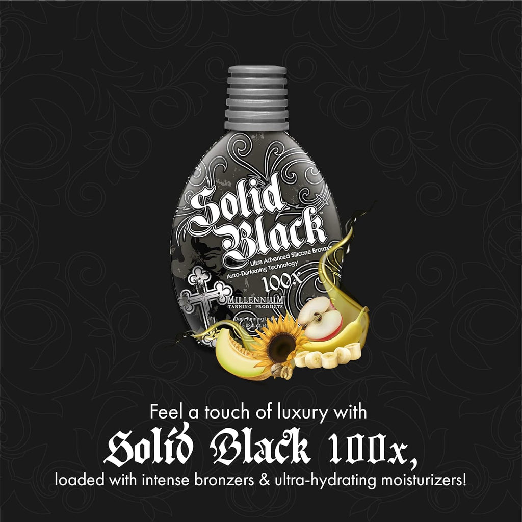 Solid Black 100X Indoor Tanning Lotion, 13.5 Fluid Ounces, 3-pack B917285
