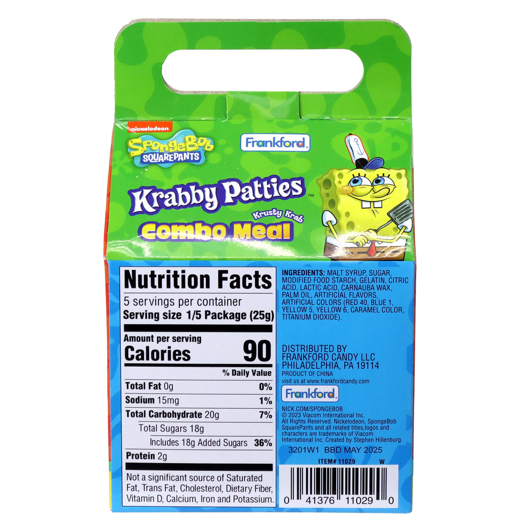 Krabby Patties Gummy Candy Combo Meal, 4.4oz O6325
