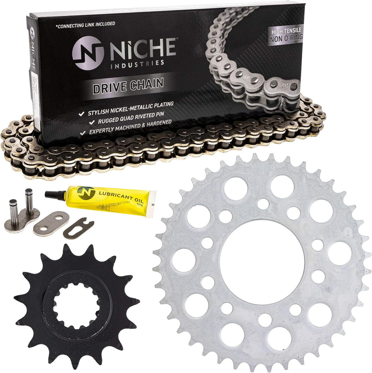 Front 15 Rear 40 Tooth 525HZ Standard 112 Links Drive Sprocket Chain Combo J714714