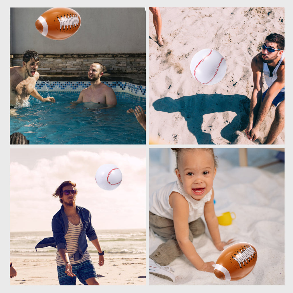 6 Pcs Inflatable Baseball PVC Toys for Toddlers F37741