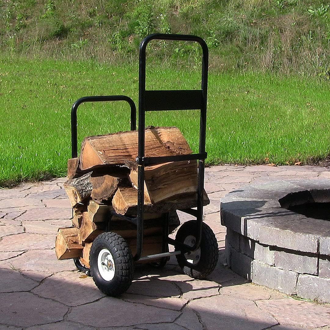 Firewood Log Cart Carrier with Heavy Duty Waterproof Cover B380190