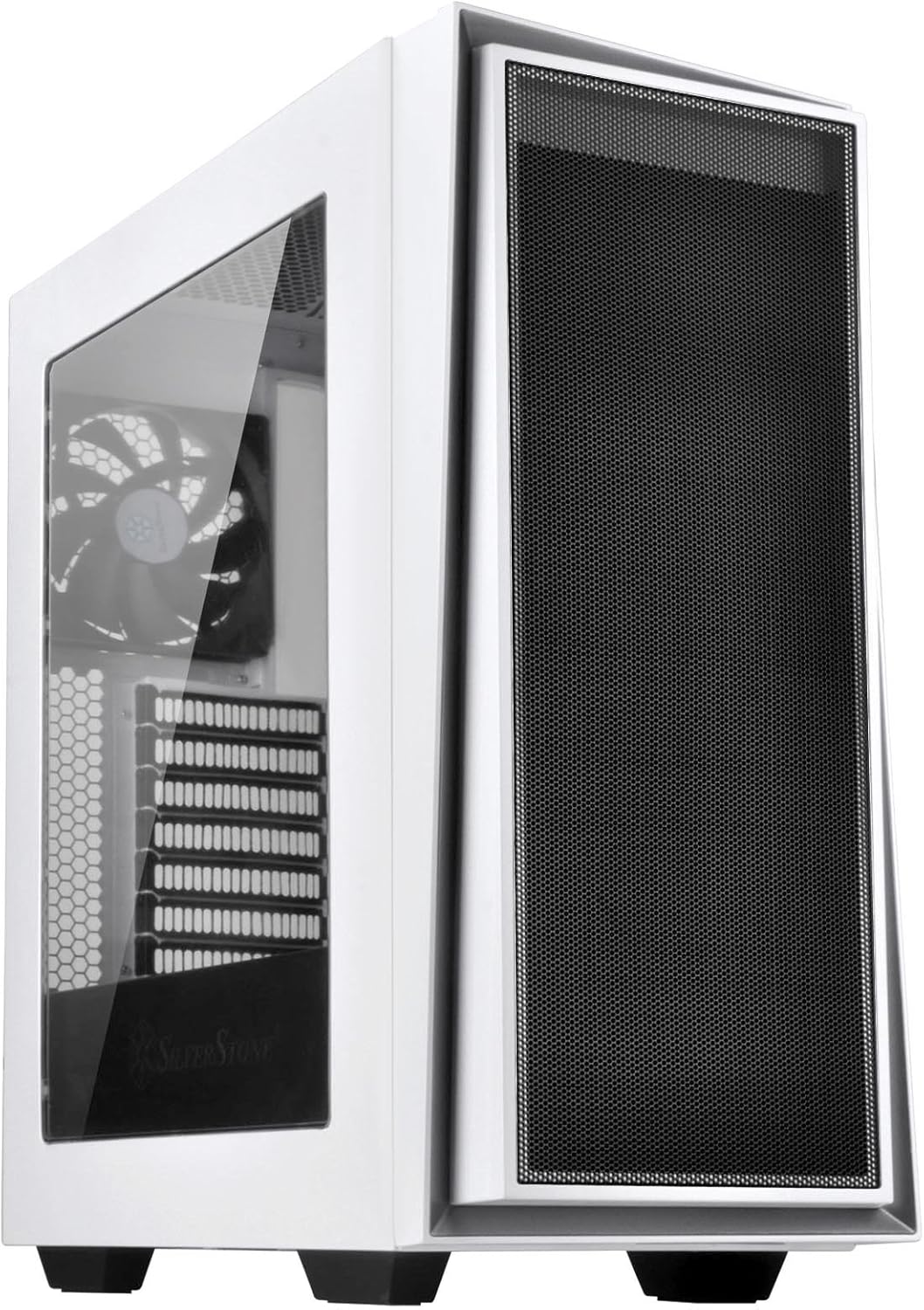 ATX Tower Computer Case with Three 120mm Red LED Intake Fans in Black and Red with Side Panel Window I513396