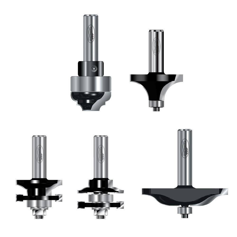 5-Piece 1/2 inch Router Bit Set N197