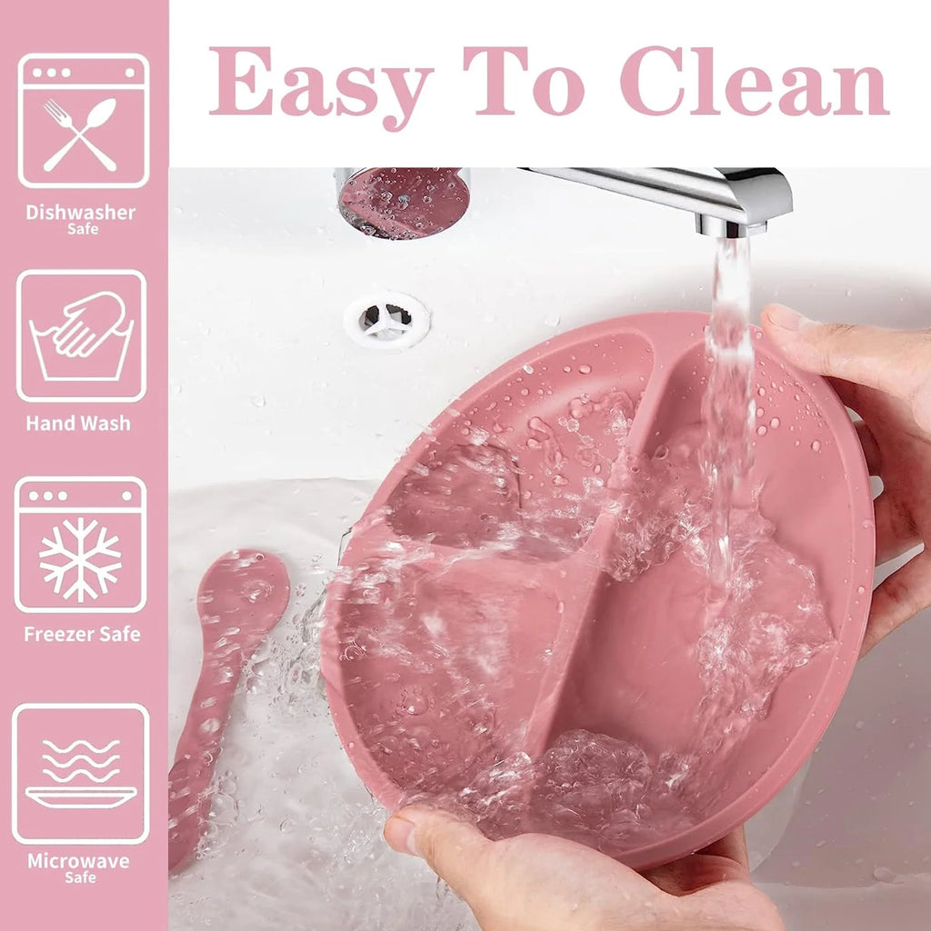 9 Pack Silicone Baby Feeding Set with Sippy Cup and Utensils P5597