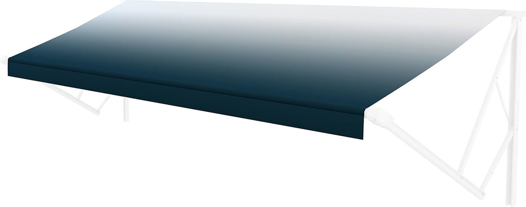 Black Heavy-Duty Vinyl RV Patio Awning Replacement Fabric 10' L8055