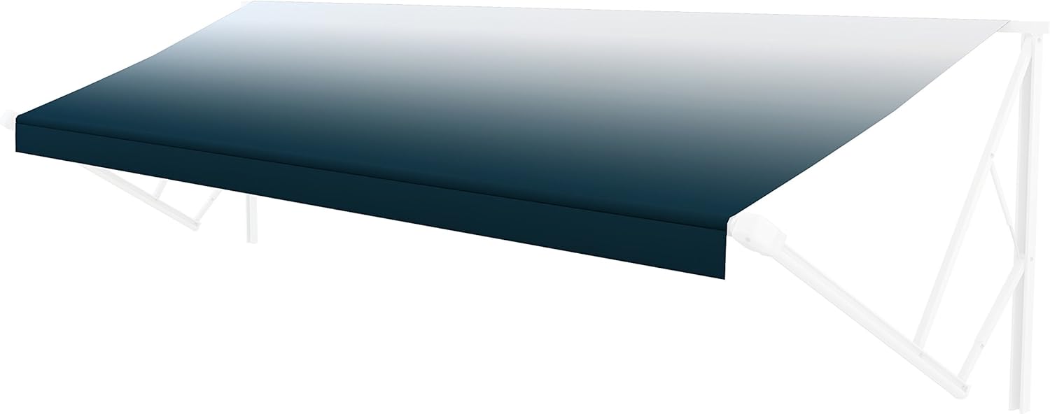 Black Heavy-Duty Vinyl RV Patio Awning Replacement Fabric 10' L8055
