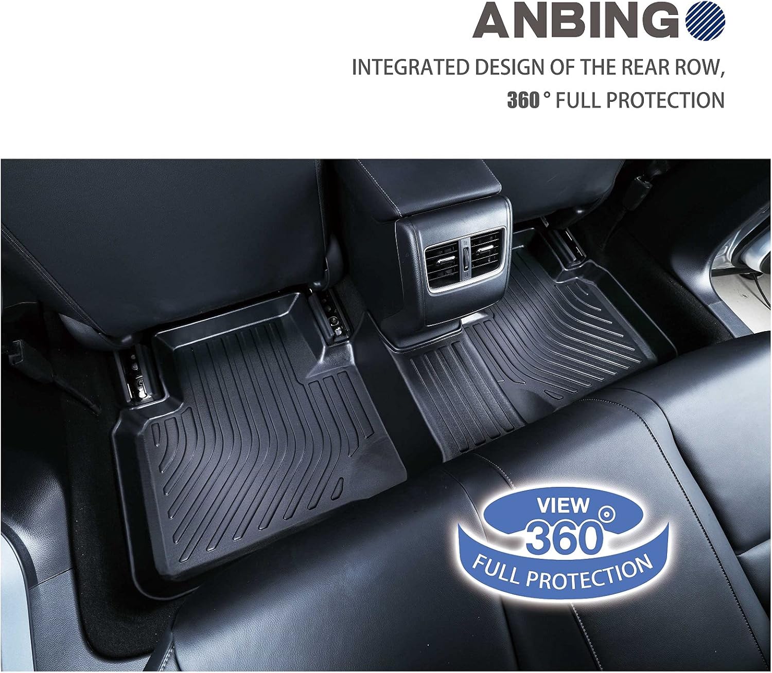 Odorless All Weather Car Floor Mats Full Set Front & Rear Row L47216