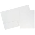 White Glossy Two Pocket Presentation Folder - 100/Pack D502