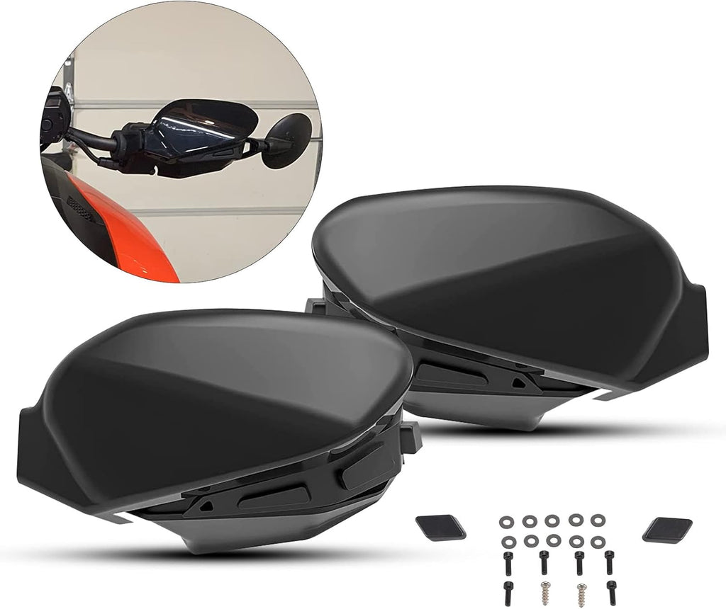 Black Plastic Hand Guards Wind Deflector Kit 2PCS Z20144