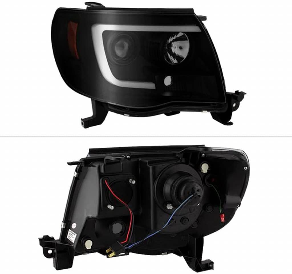 Black Smoke Headlights Pair with Light Bar DRL P544885