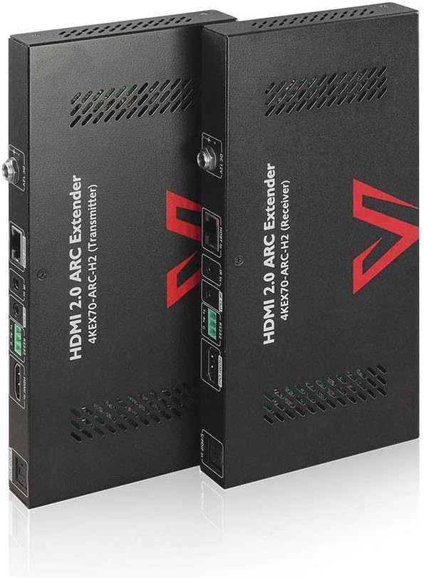 HDMI 2.0 ARC Extender, 4K@60Hz 4:4:4 HDR10 3D Over CAT5e/6/7 Cable, Audio Return Channel, S/PDIF Audio Extraction, HDCP2.2, CEC, PoC & Dual IR, RS232, Atmos & DTS:X N7056