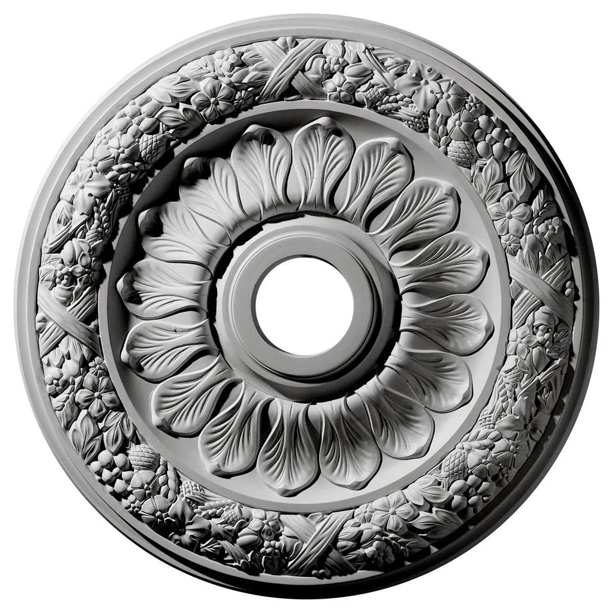 Swindon Ceiling Medallion, Hand-Painted Stone Hearth Crackle P446140