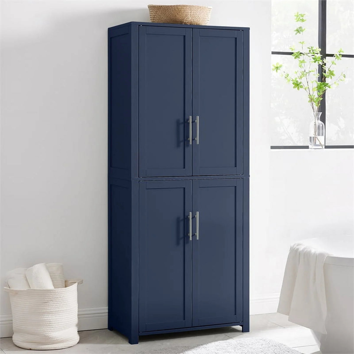 Navy Wood Kitchen Storage Pantry Z2533
