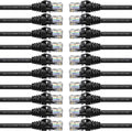 100-Pack Cat6 Patch Cable 2 Feet Black P9995