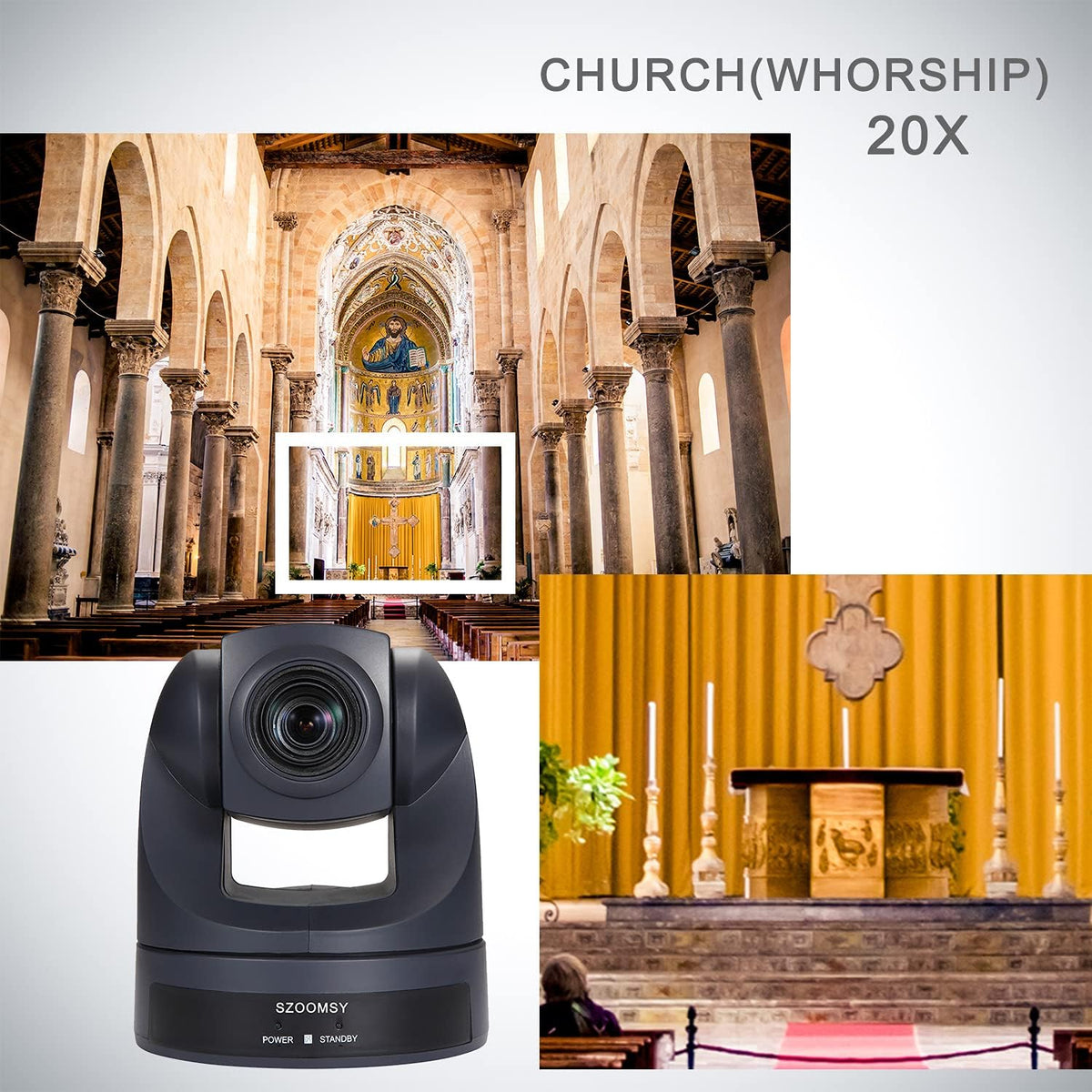 1080P USB PTZ Camera 20X Optical Zoom Webcam A377992