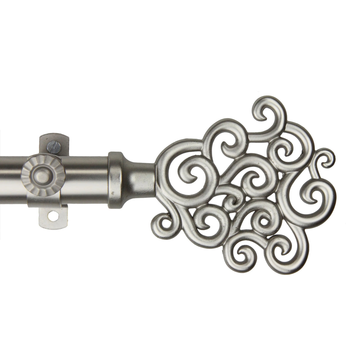 Satin Nickel Curtain Rod 66-120" I799