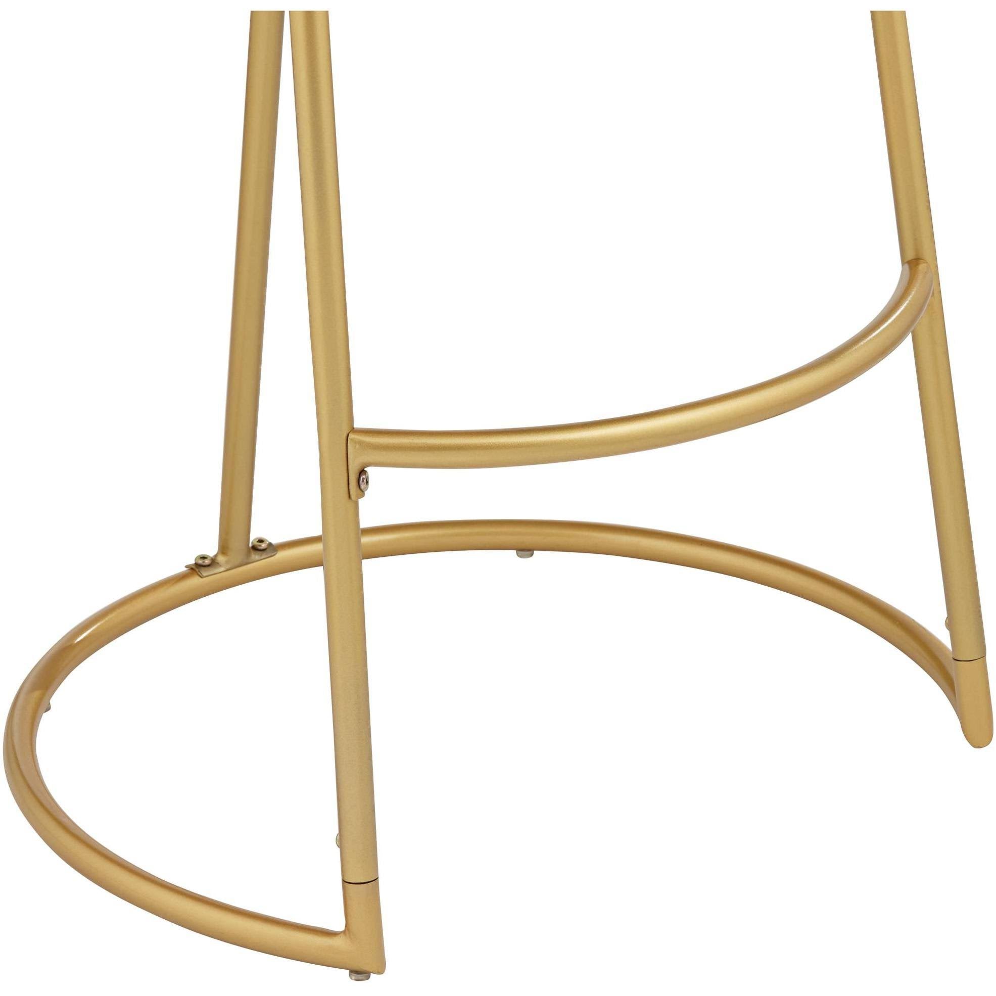Hammond Gold and Brown Faux Leather Barstool P3628