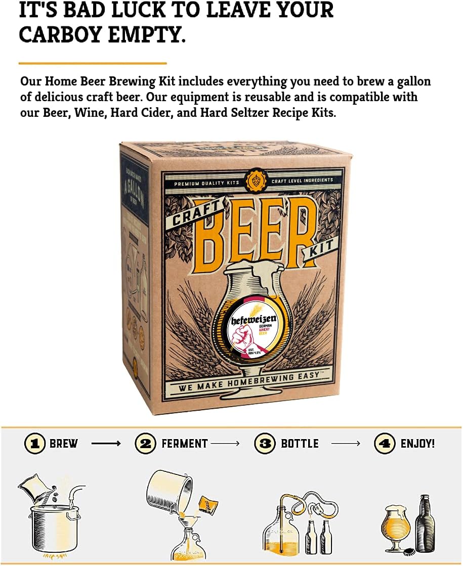 Hefeweizen Beer Making Starter Kit 1 Gallon Pack of 2 P791144