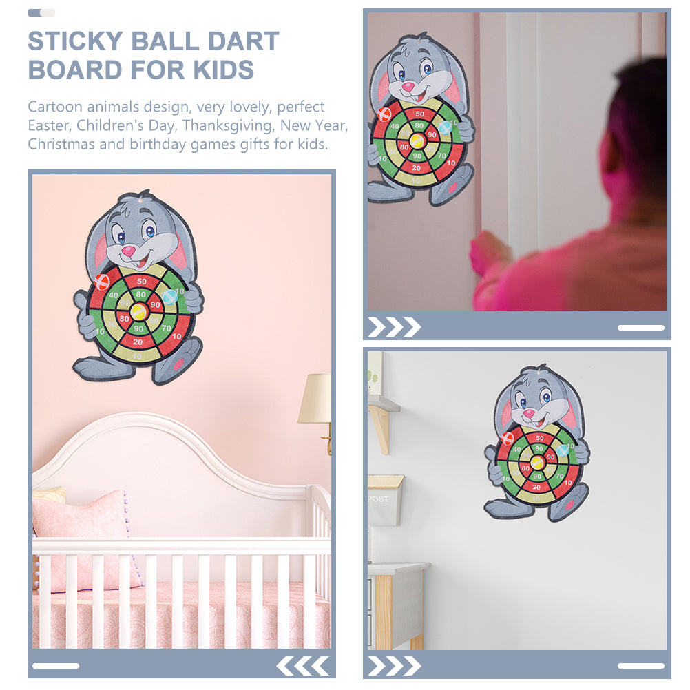 2 Sets Dart Board Game with Sticky Balls O726787