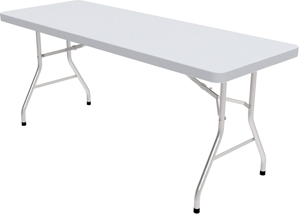 White Resin Plastic Folding Table with Steel Frame I1713