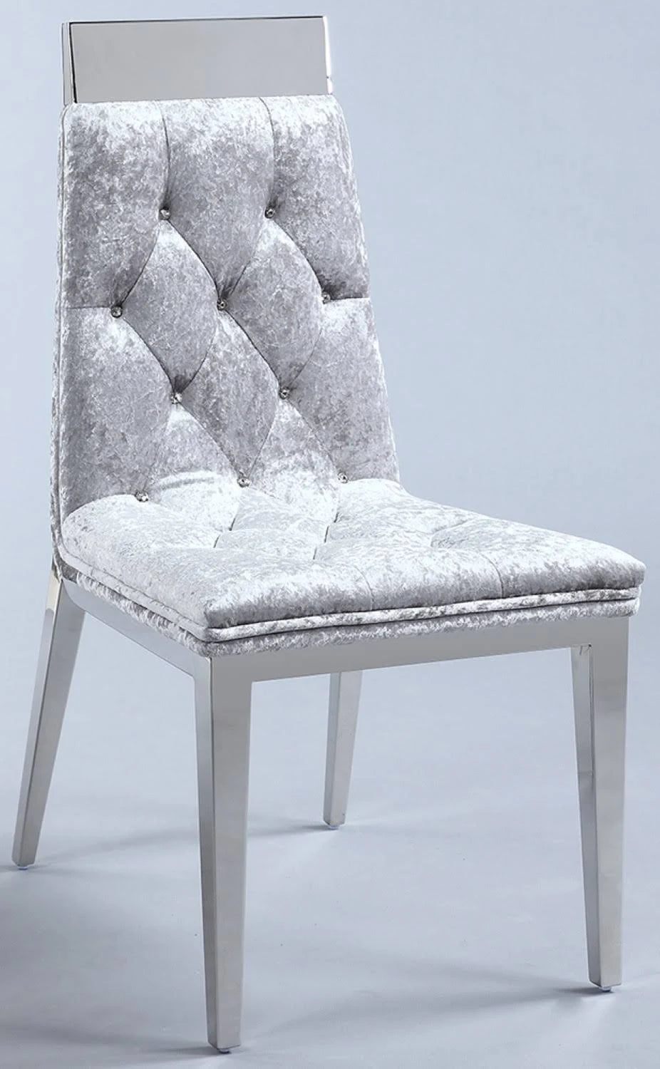 Tufted Chair with Crystal Accent, Set of 2 Y18833