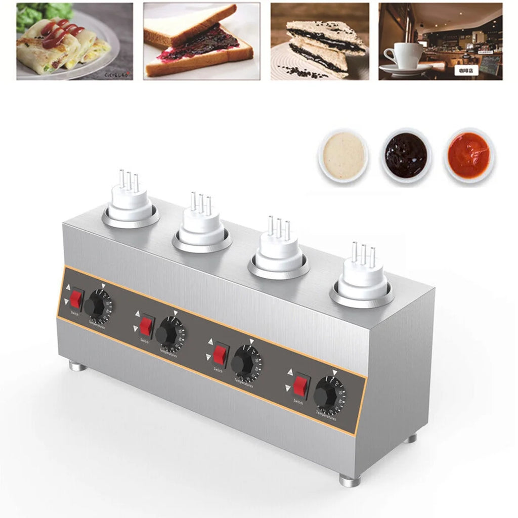 4 Pots Electric Sauce Warmer Stainless Steel J683151