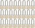 24 Pack Brass Keyed Alike Padlock with Long Shackle M345473