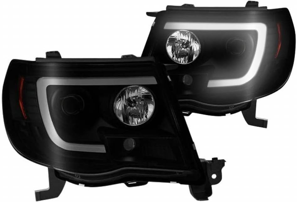 Black Smoke Headlights Pair with Light Bar DRL P544885