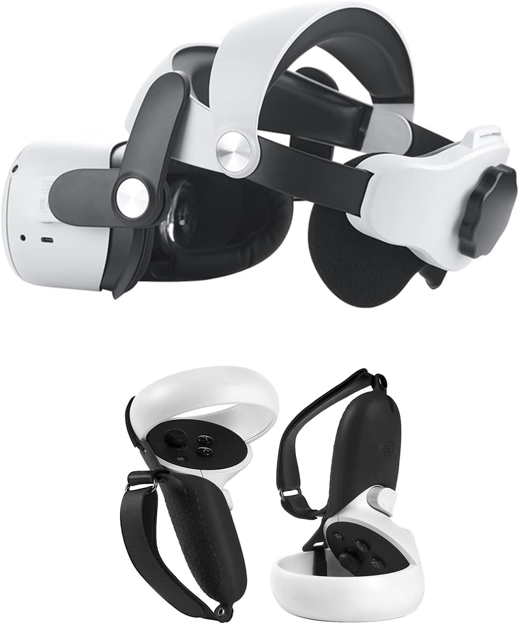 White Silicone Face Cover and Head Strap Pack of 2 V45776
