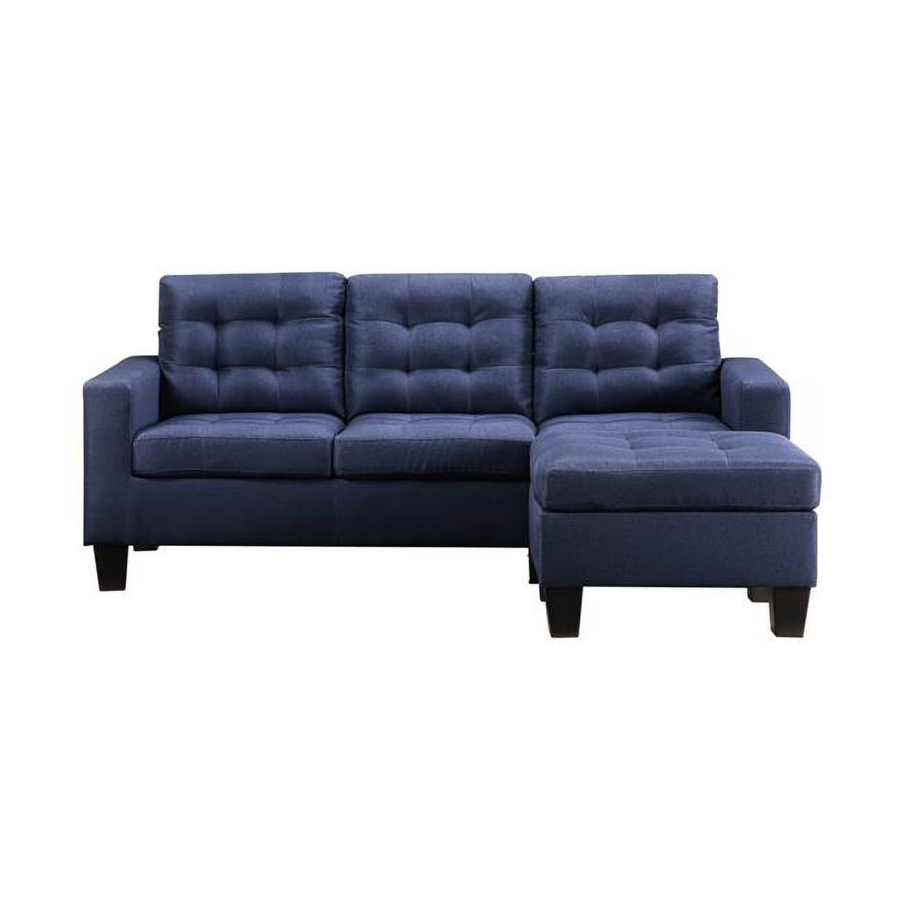 Blue & Black Linen Sofa Z89637