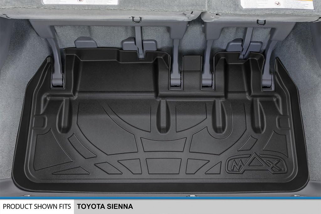 Black Custom Floor Mats 3 Rows and Cargo Liner Set K875