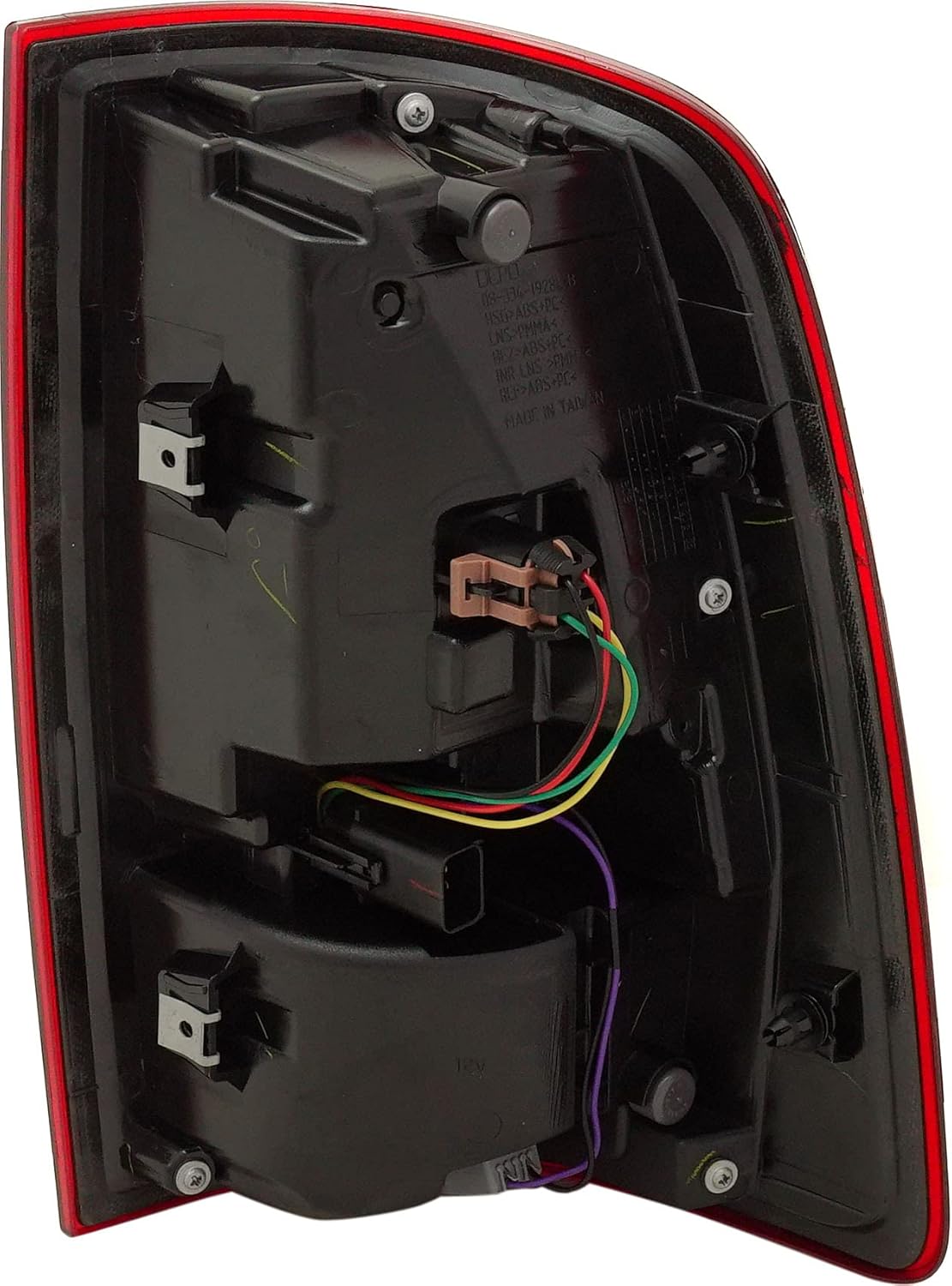 Tail Light with Clear & Red Lens Black Interior LED Driver Side F81161