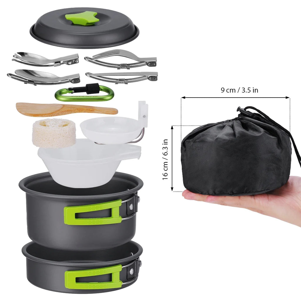15 Pcs Non Stick Camping Cookware Set P962162
