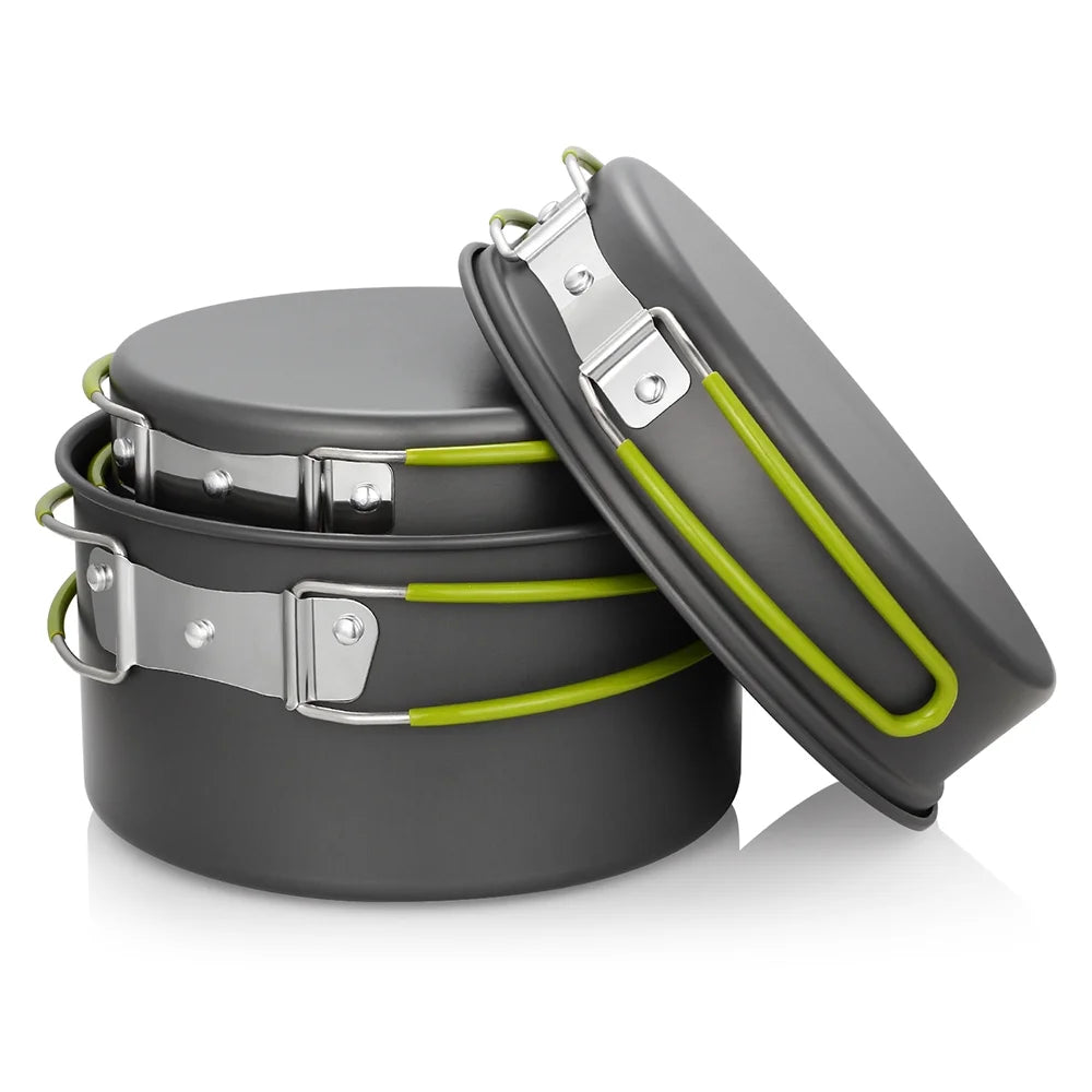 Camping Cookware Set Non-Stick Lightweight with Storage Bag C336
