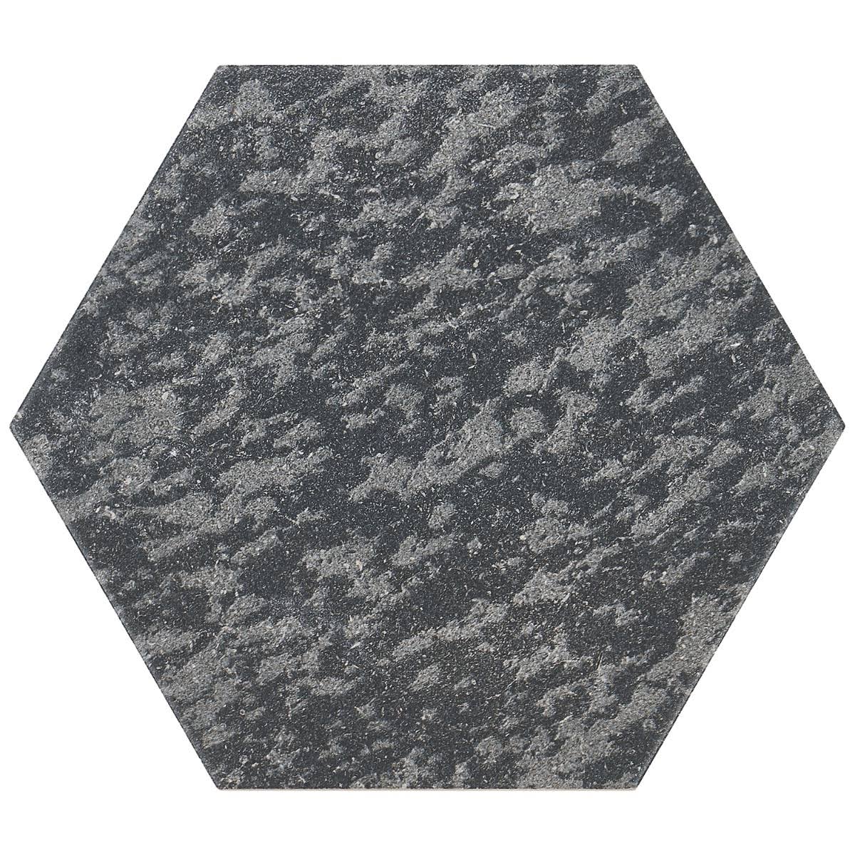 Black 9 in. Hex Matte Porcelain Floor and Wall Tile (20 Pieces 9.47 Sq. ft. / CASE) S1429